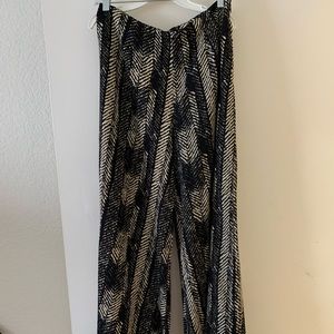 LF wide leg print satin pant